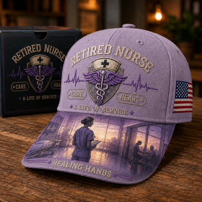 Retired Nurse Healing Hands Commemorative Cap