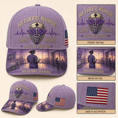 Retired Nurse Healing Hands Commemorative Cap