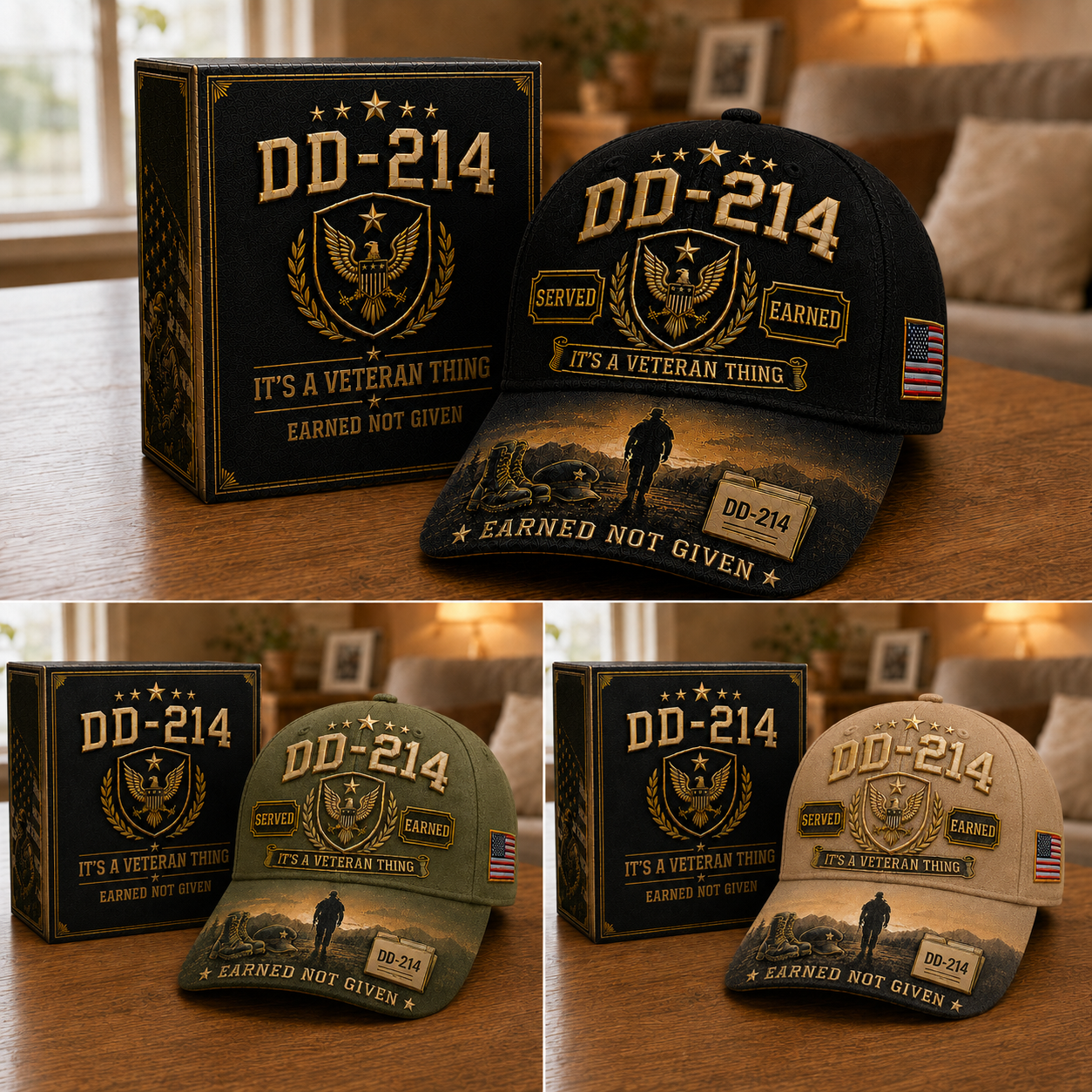 DD-214 Served Earned Commemorative Cap