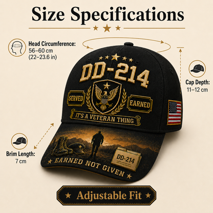 DD-214 Served Earned Commemorative Cap