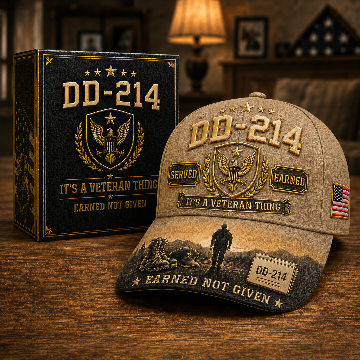 DD-214 Served Earned Commemorative Cap