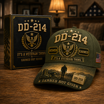 DD-214 Served Earned Commemorative Cap
