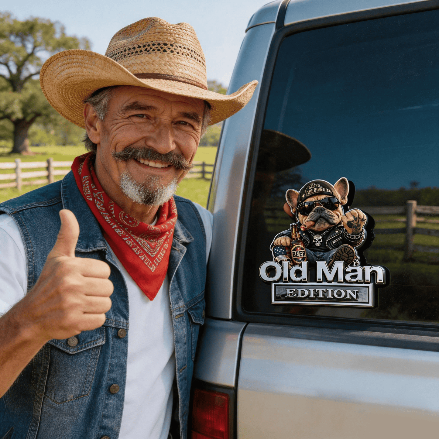 🚗 Funny Old Man Edition Vehicle Badge