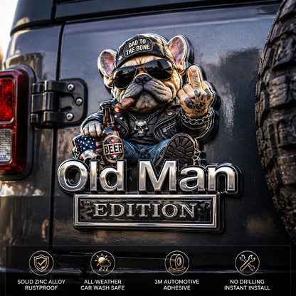 🚗 Funny Old Man Edition Vehicle Badge