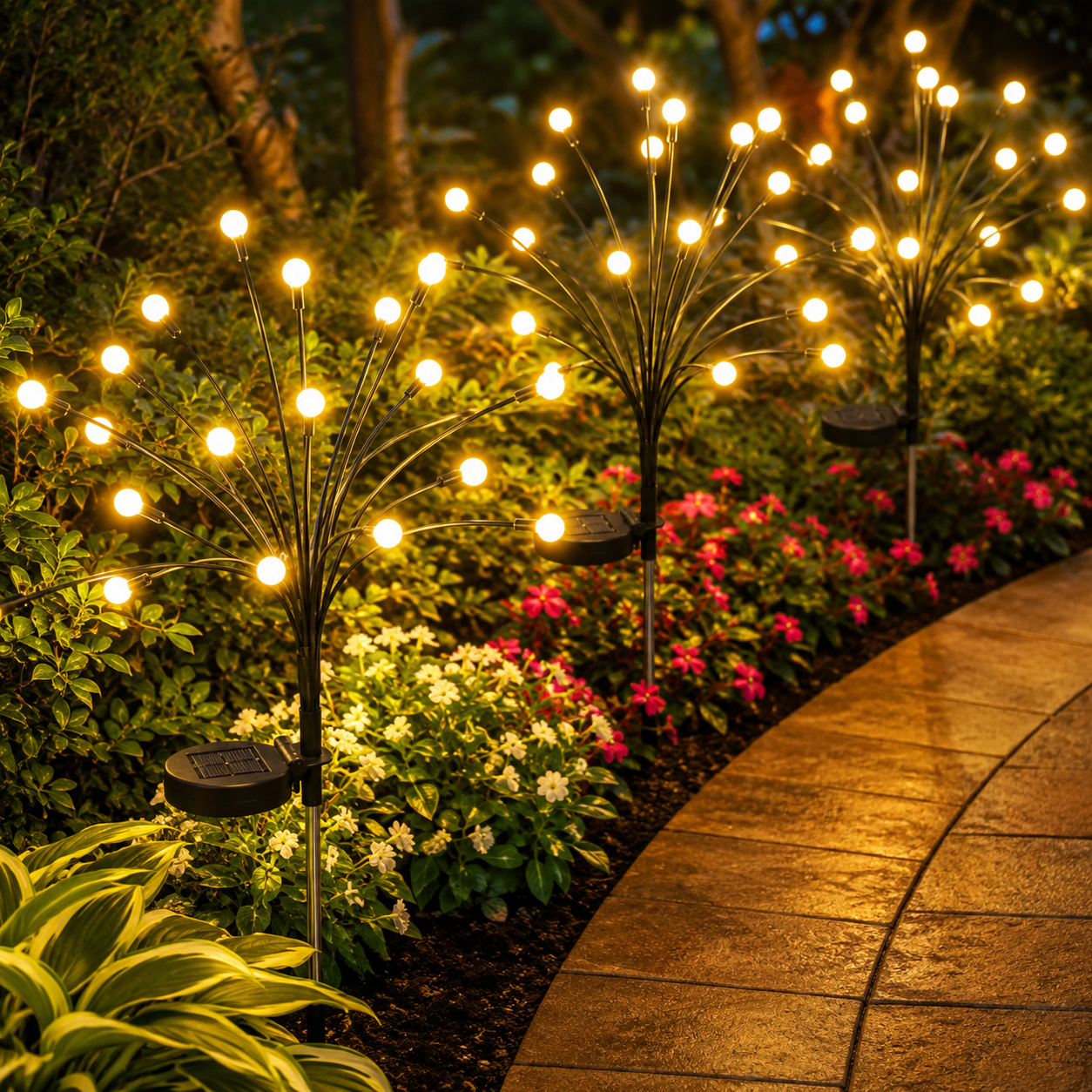 Outdoor Solar Firefly Garden Lights Waterproof 4/8 Pack