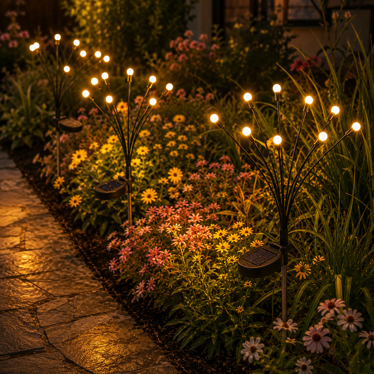 Outdoor Solar Firefly Garden Lights Waterproof 4/8 Pack