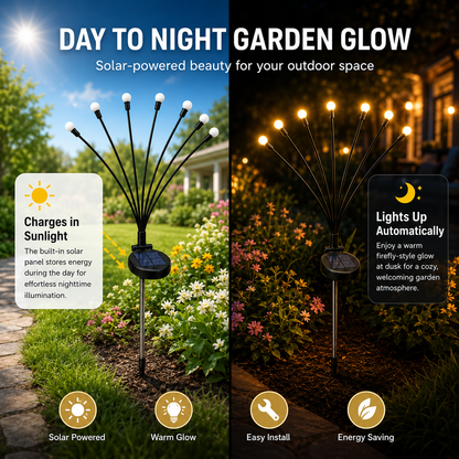 Outdoor Solar Firefly Garden Lights Waterproof 4/8 Pack