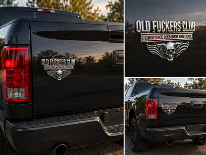 💀OLD F*CKERS CLUB Metal Car Emblem
