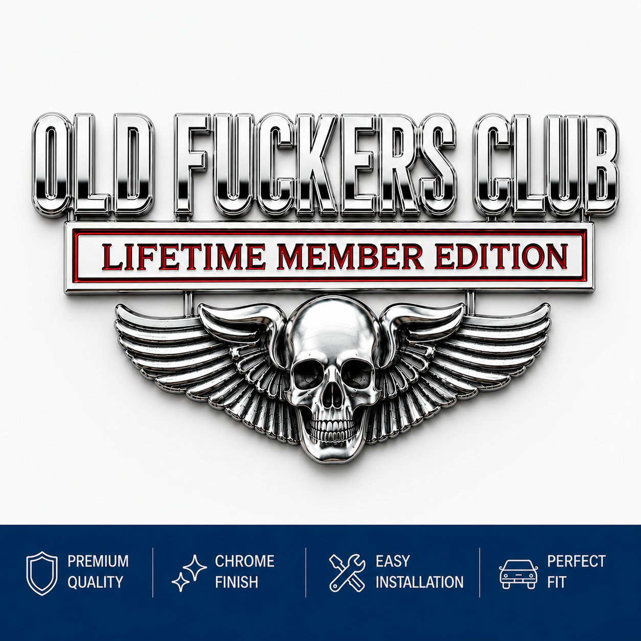 💀OLD F*CKERS CLUB Metal Car Emblem