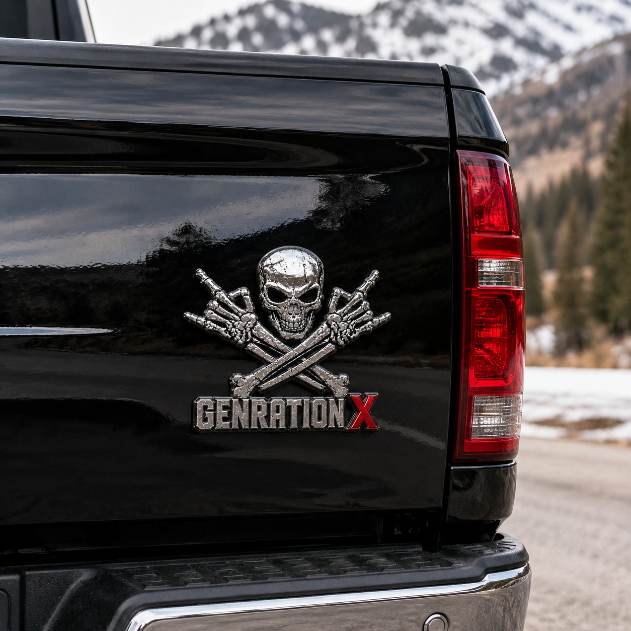 GENERATION X Metal Skull Car Emblem