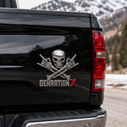 GENERATION X Metal Skull Car Emblem