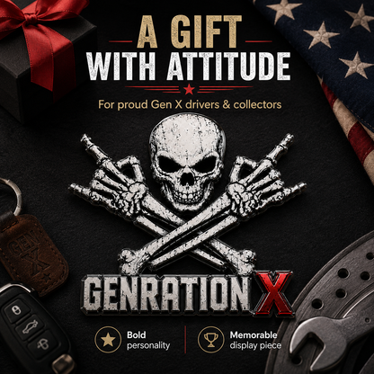 GENERATION X Metal Skull Car Emblem
