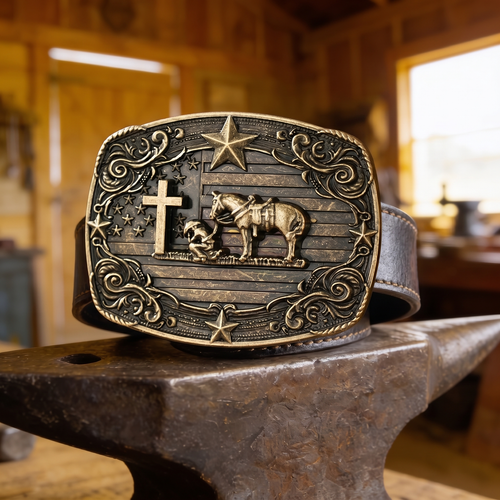 Christian Western Belt Buckle – A Symbol of Faith, Strength & Heritage