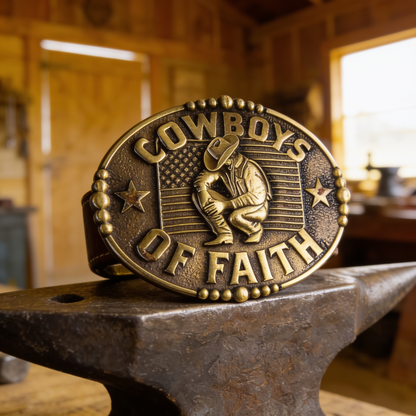 Christian Western Belt Buckle – A Symbol of Faith, Strength & Heritage