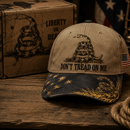 🇺🇸 Last Day Promo: 49% OFF - 🐍Gadsden Flag Don't Tread on Me Baseball Cap 🎁
