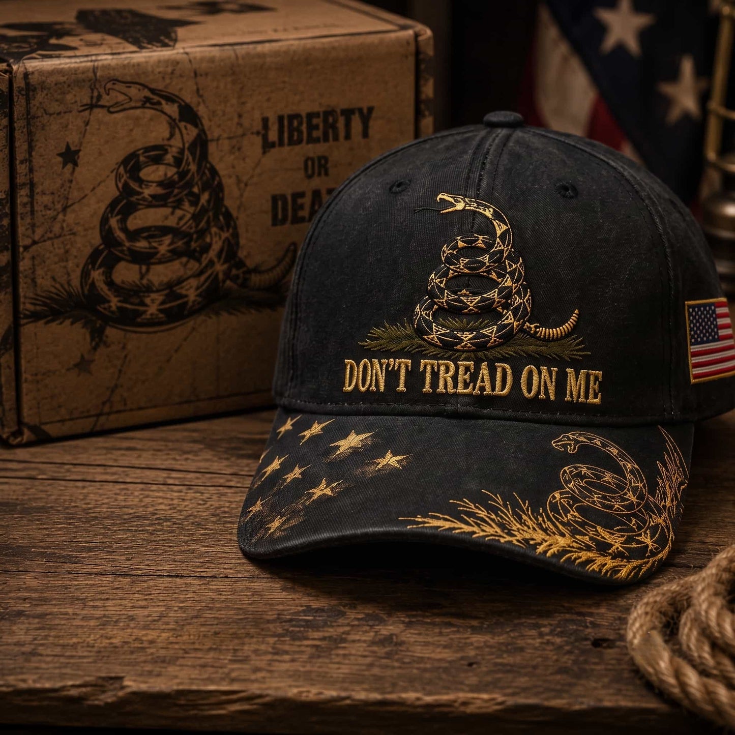 🇺🇸 Last Day Promo: 49% OFF - 🐍Gadsden Flag Don't Tread on Me Baseball Cap 🎁
