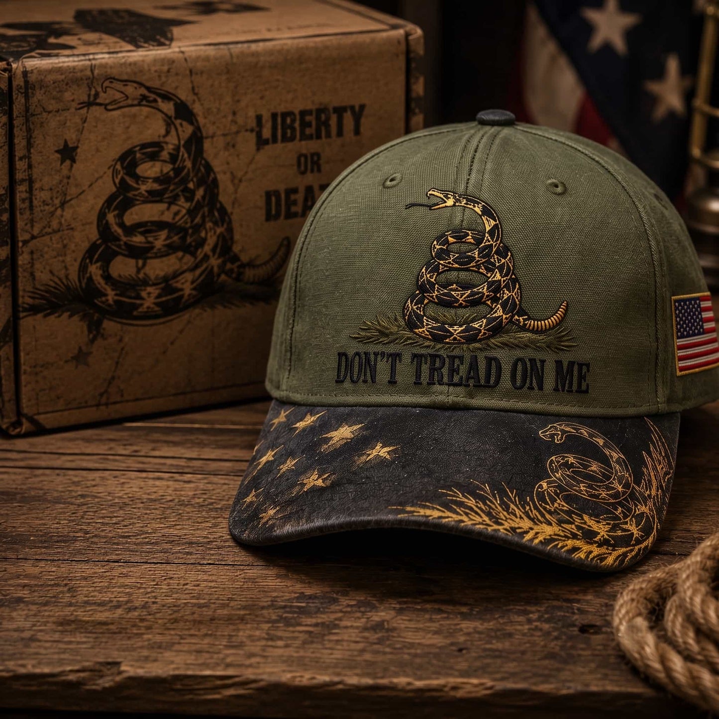 🇺🇸 Last Day Promo: 49% OFF - 🐍Gadsden Flag Don't Tread on Me Baseball Cap 🎁
