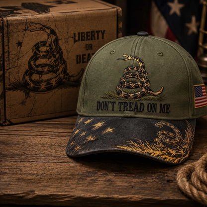 🇺🇸 Last Day Promo: 49% OFF - 🐍Gadsden Flag Don't Tread on Me Baseball Cap 🎁