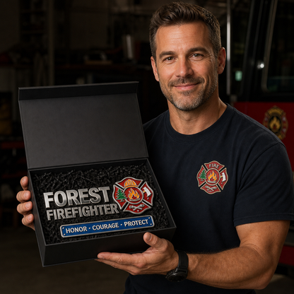 Forest Firefighter Metal Car Emblem