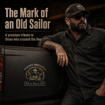 ⚓Last Day Promo: 49% OFF - 🐢Golden Shellback · Old Sailor Tribute Metal Car Emblem