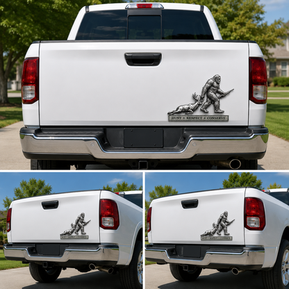 🦌 Bigfoot Hunting Tribute Car Emblem