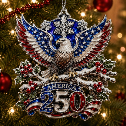 USA 250th Anniversary Christmas Ornament
