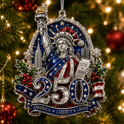 USA 250th Anniversary Christmas Ornament