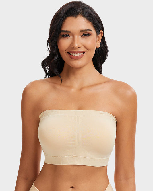 Full-Coverage Seamless Bandeau Bra