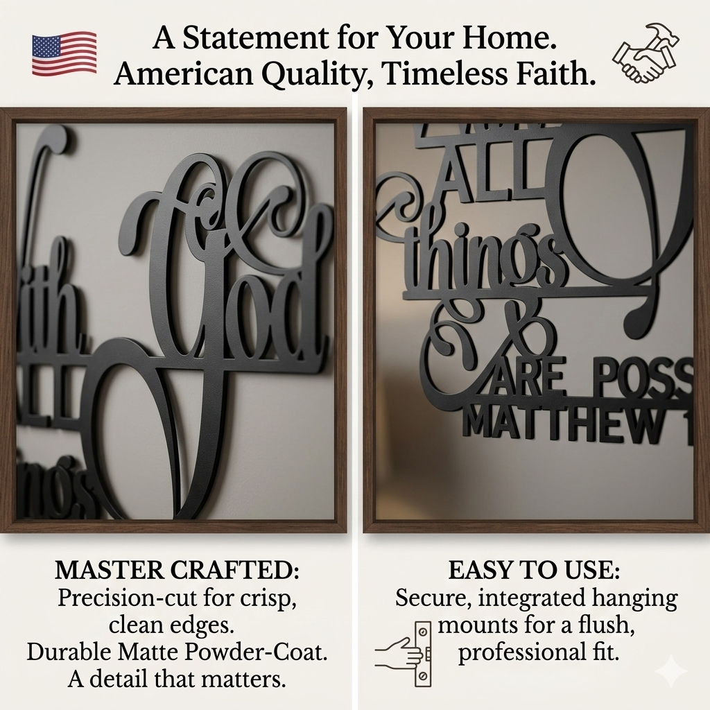 Being with God, Everything is Possible – Metal Wall Art