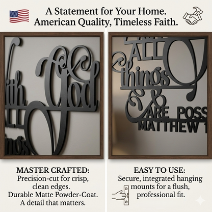 Being with God, Everything is Possible – Metal Wall Art