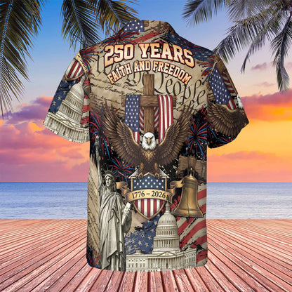 🔥Last Day 66% Off - 250 Years Faith And Freedom Hawaiian Shirt | US 1776–2026 Hawaiian Shirt |  America AOP Hawaiian Shirt 684225