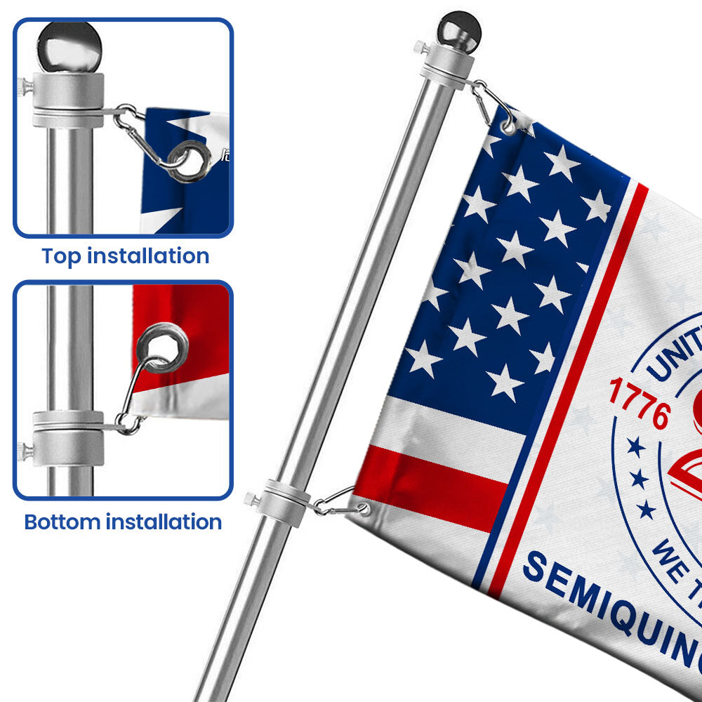 Patriotic 250 Years 1776 2026 American Flag, We The People United States Semiquincentennial Grommet Flag