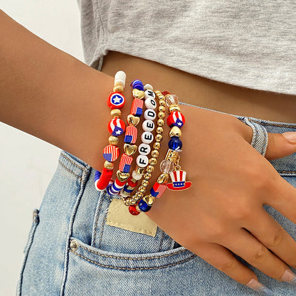 America 250 Freedom Heart Bracelet Stack