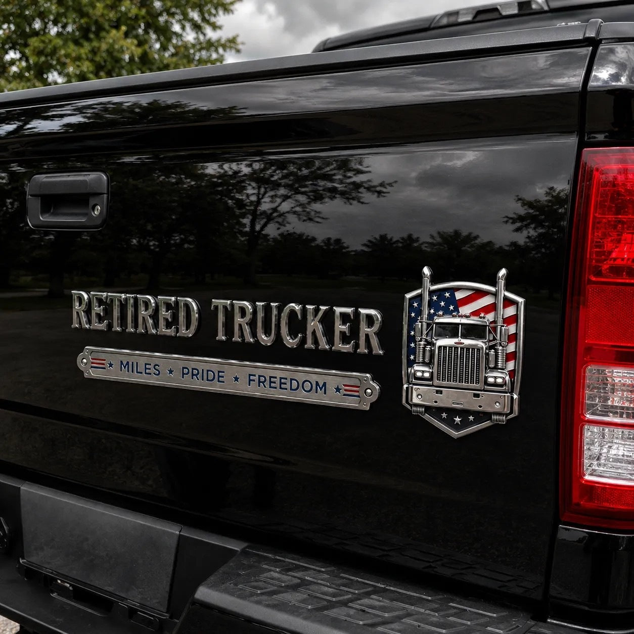 🔥Last Day 49% OFF- 🚚 Retired Truck Driver Car Emblem Badge