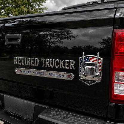 🔥Last Day 49% OFF- 🚚 Retired Truck Driver Car Emblem Badge