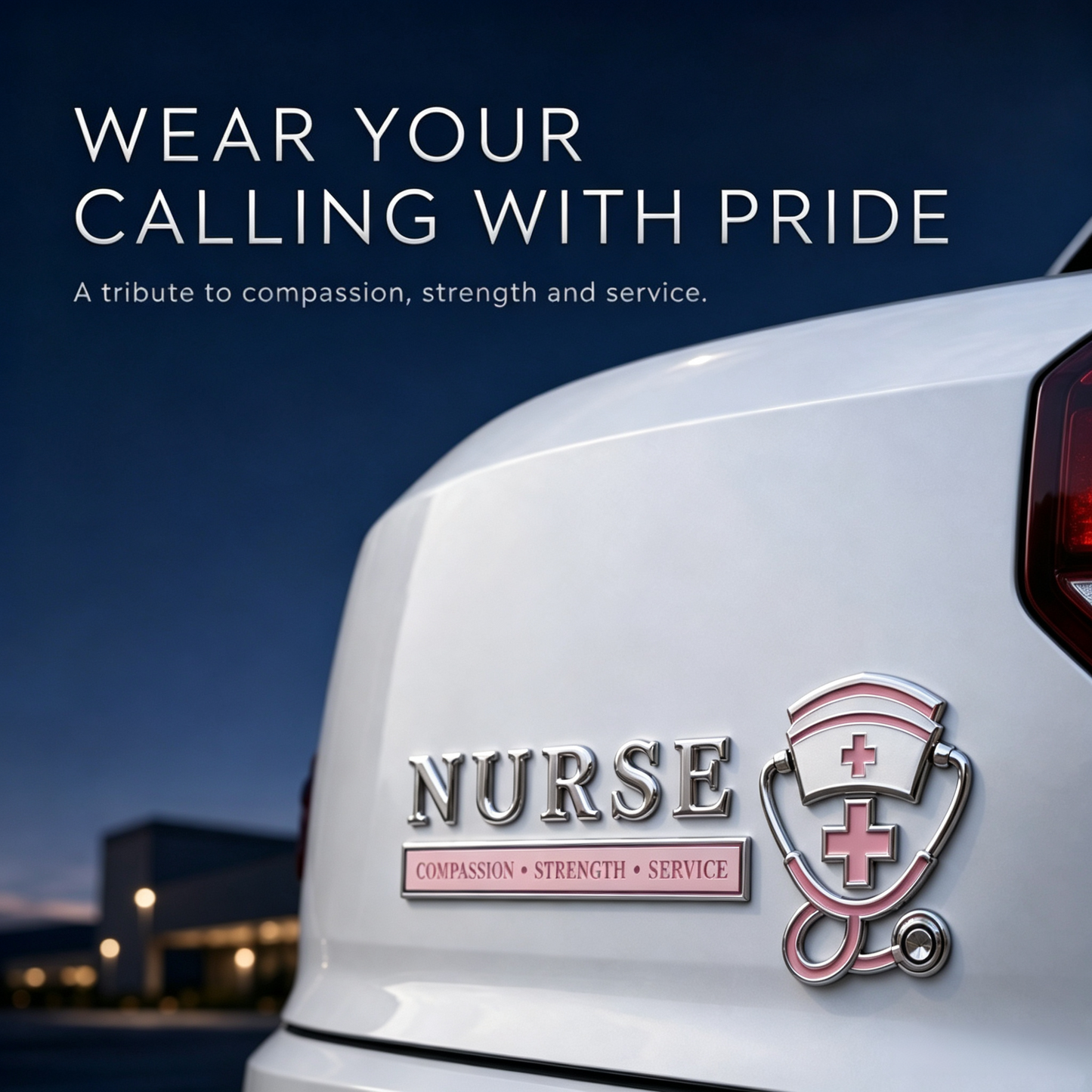 🏆Last Day Promo: 49% OFF! 💉Nurse Compassion Strength Service Car Emblem Metal Badge