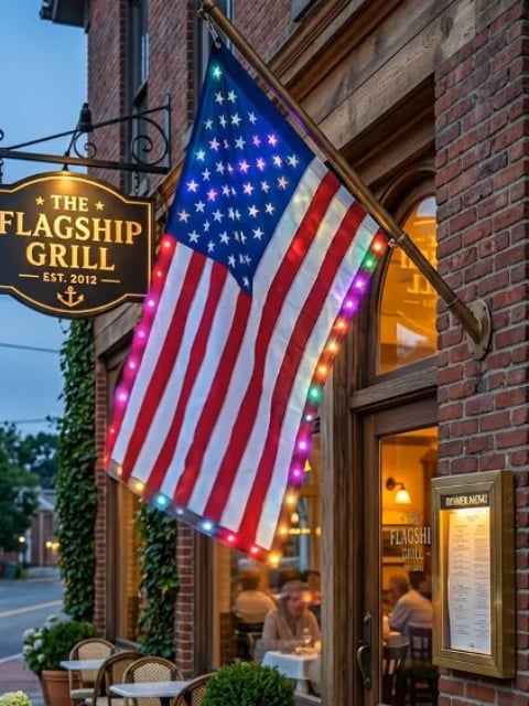 Last Day 49% OFF🔥 🦅 Illuminated 250th Anniversary USA Commemorative Flag - Premium LED Edition (3x5 Ft) -Bestseller
