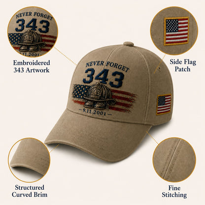 🔥Last Day 49% OFF🔥 - 🧢Never Forget 343 Memorial Cap 🎁