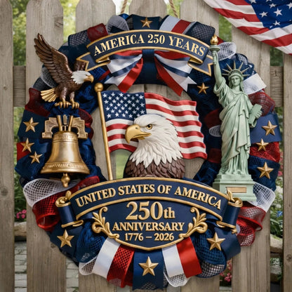 Honor 250 Years Of American Sacrifice And Freedom—Glosritystore Brave Wings Wreath For Your Door
