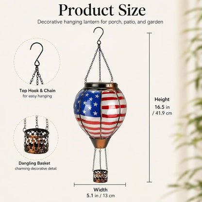 🎆 250th Anniversary Solar Hot Air Balloon Lantern | Patriotic Edition