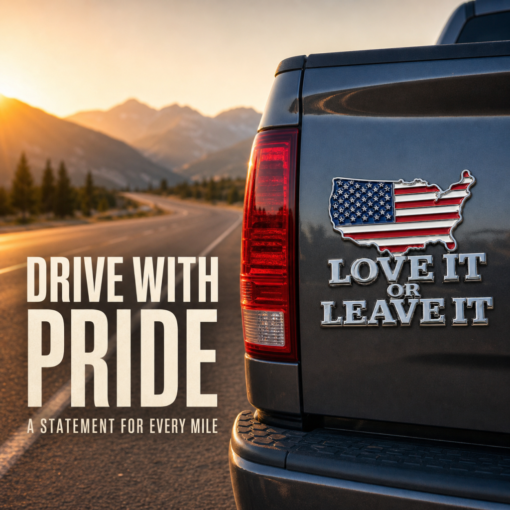 🔥Hot Sale 65% OFF🔥-“LOVE IT OR LEAVE IT” USA Flag Emblem Car Badge