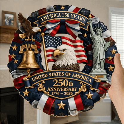 United States 250th Anniversary Commemorative Wooden Plaque 250th Anniversary Commemorative Gift