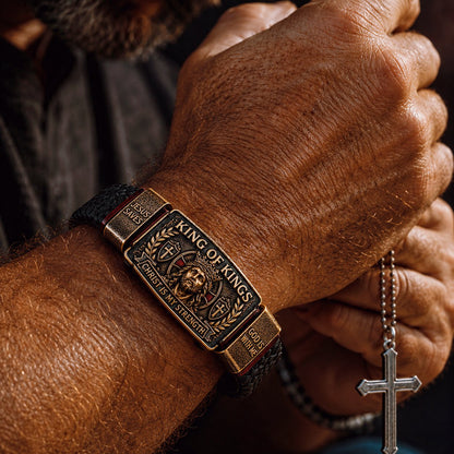 ✝ King of Kings Faith Bracelet – Adjustable Christian Wristband Gift