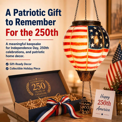 🎆 250th Anniversary Solar Hot Air Balloon Lantern | Patriotic Edition