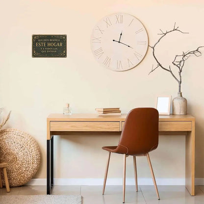 Spanish "God Bless This Home" Theme Iron Wall Art