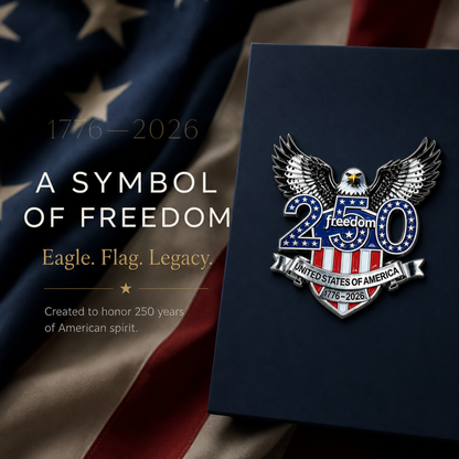 America 250 Freedom Eagle Car Emblem