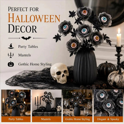👁️✨ Dark Gothic Rose Decor – A Spooky Halloween Statement Piece for Your Home