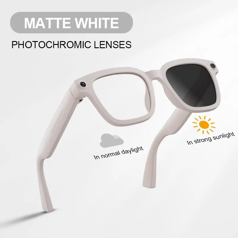 Smart Audio Glasses with HD Camera Bluetooth Wireless Open Ear Sound Anti Blue Light Outdoor