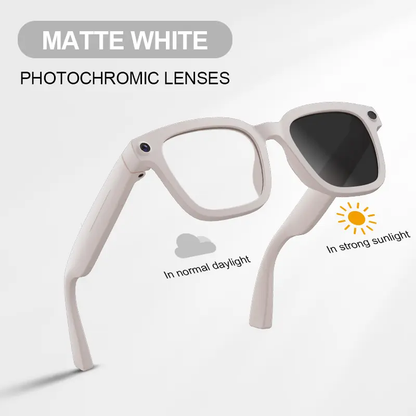 Smart Audio Glasses with HD Camera Bluetooth Wireless Open Ear Sound Anti Blue Light Outdoor