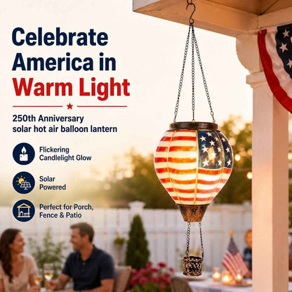 🎆 250th Anniversary Solar Hot Air Balloon Lantern | Patriotic Edition